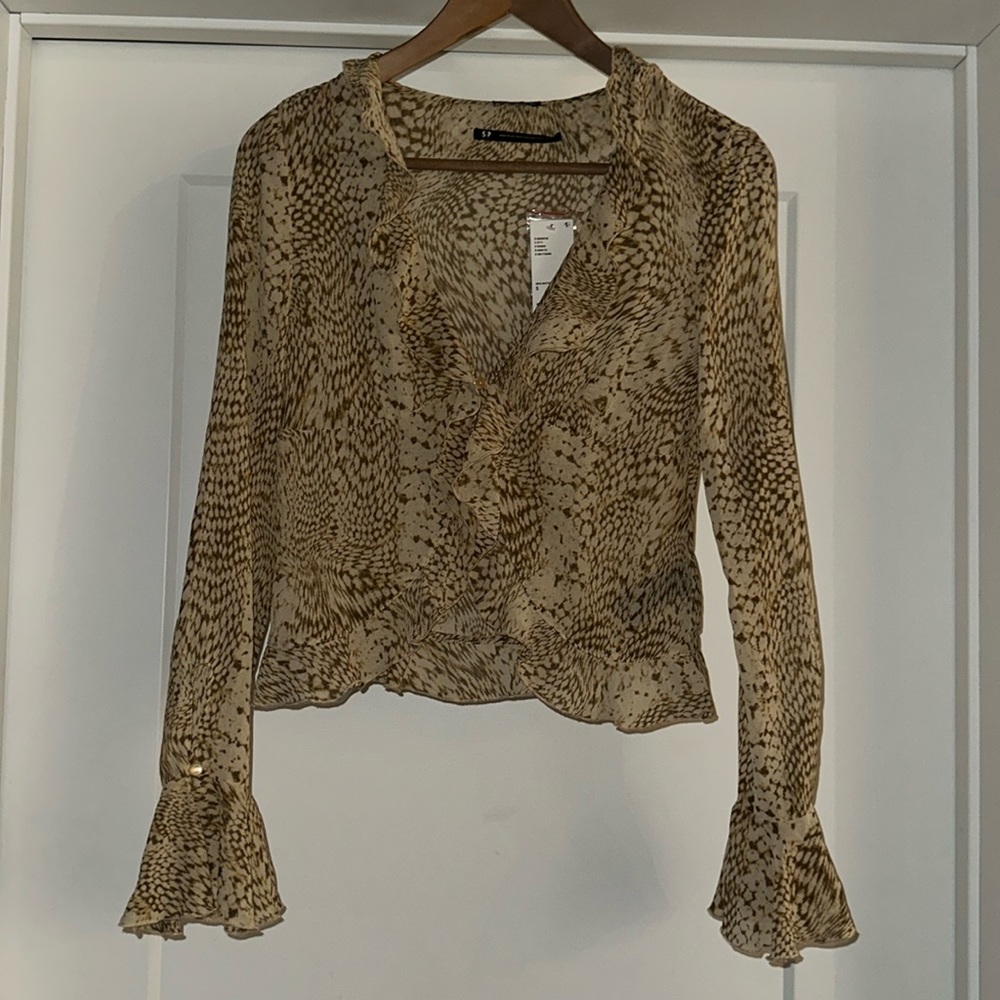 Sheer button up blouse